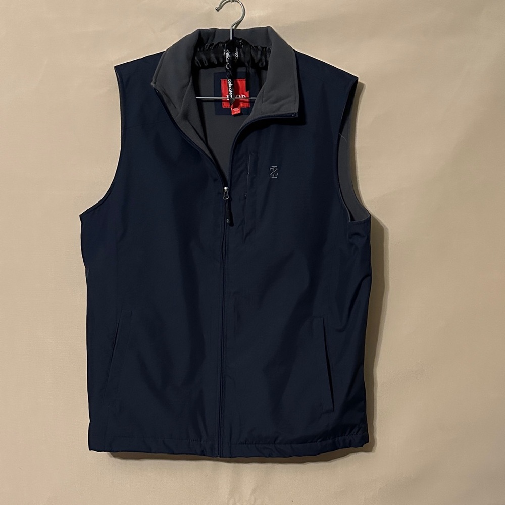 Izod Navy and Charcoal Men's Vest